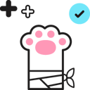 An illustration of a dog with a coin balanced on its nose next to a vets clipboard.