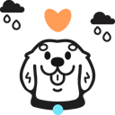 A sleeping cat with a heart above