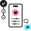 A graphic of a phone showing a pets account