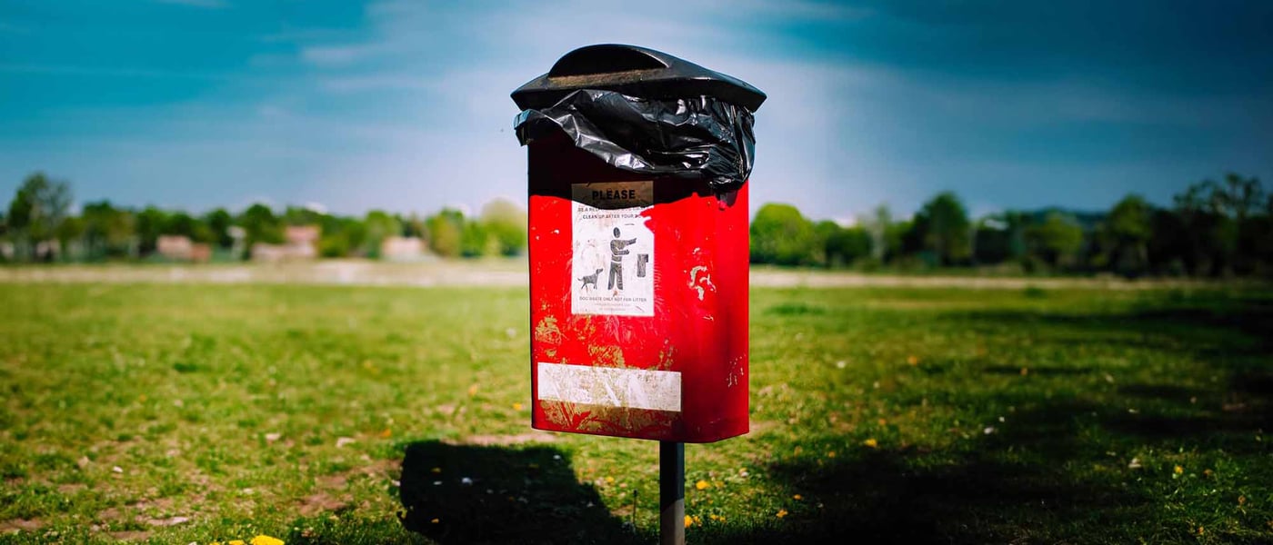 Public dog waste bin