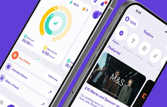 Two phones each showing a screenshot of the Biscuit app