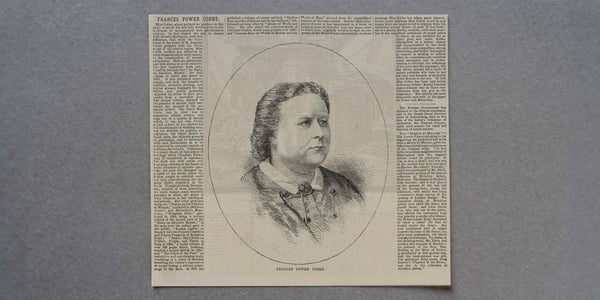 newspaper illustration of francis power cobbe