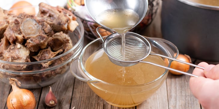 bone broth being made