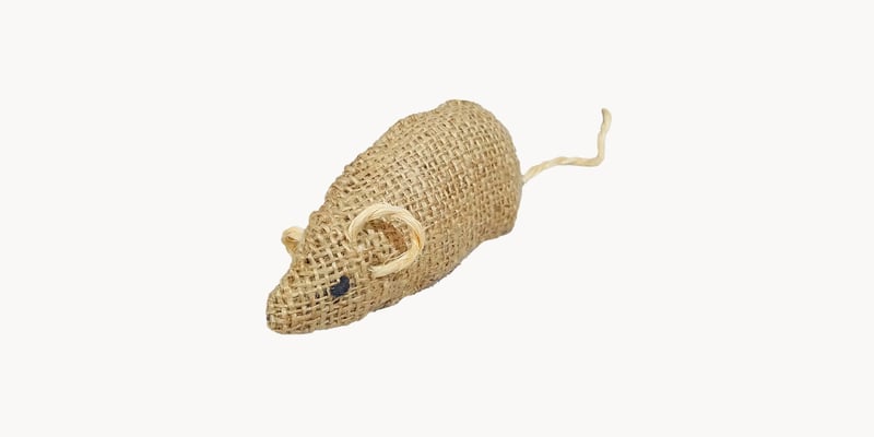 hessian mouse cat toy