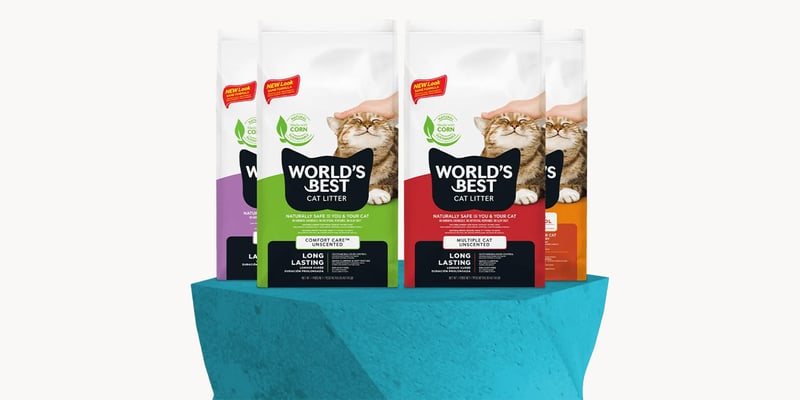 Bags of World's best cat litter