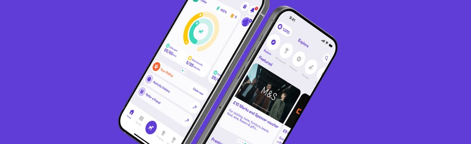 Two phones each showing a screenshot of the Biscuit app